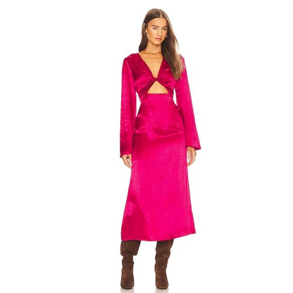 House of Harlow 1960 ROBE MI-LONGUE MARTINI Maxi Dress Size XS‎ Red Women's - Picture 1 of 16